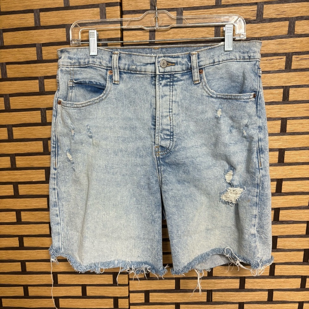 Old Navy Extra High Rise Sky Hi Straight Denim Shorts Size 12